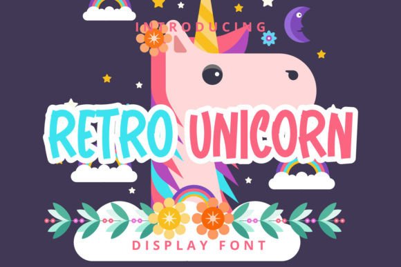 Retro Unicorn: A Cute, Fresh Display Font